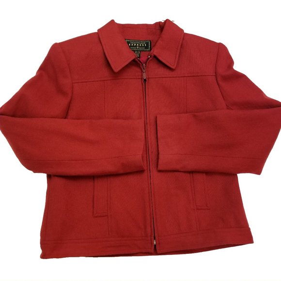 Retro Express Wool Jacket, Sz 9/10, Burnt Orange - Picture 1 of 10